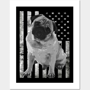 American Flag Pug Swagger, Urban Canine Couture Tee Triumphs Posters and Art